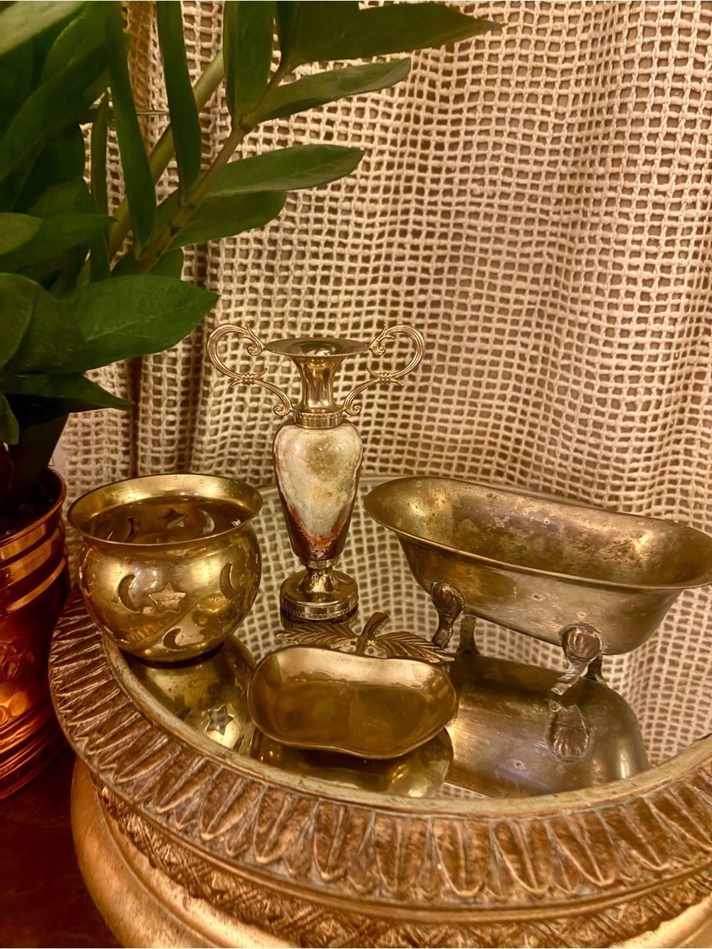 Four Brass Decorative Trinkets